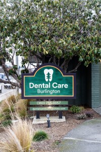 A street-level view of an outdoor monument sign for 